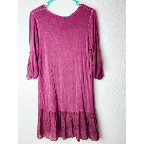 Scandal women’s tunic top 3/4 sleeve small / medium raspberry pink BoHo NWT - Picture 6 of 10